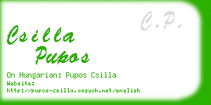 csilla pupos business card